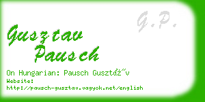gusztav pausch business card
